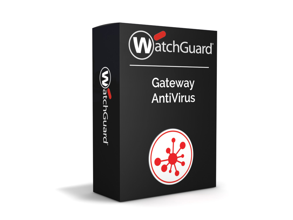 Ein Karton von WatchGuard. Die Verpackung zeigt das WatchGuard-Logo